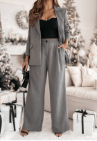 Eleganckie Pantaloni wide leg Sydney gri