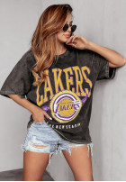 Tricou z nadrukiem Lakers Gri