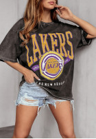 Tricou z nadrukiem Lakers Gri