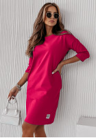 Rochie Tunică z kieszeniami Stay Real fucsia