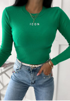 Prążkowana Bluză Icon verde