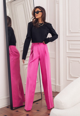 Pantaloni wide leg eleganți din material La Milla Be Bold