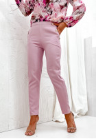 Eleganckie Pantaloni z guzikami Elegant Occasion roz pudră