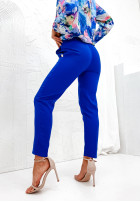 Eleganckie Pantaloni z guzikami Elegant Occasion albastru cobalt
