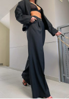 Eleganckie Pantaloni wide leg Be Bold negre