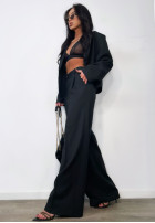 Eleganckie Pantaloni wide leg Be Bold negre