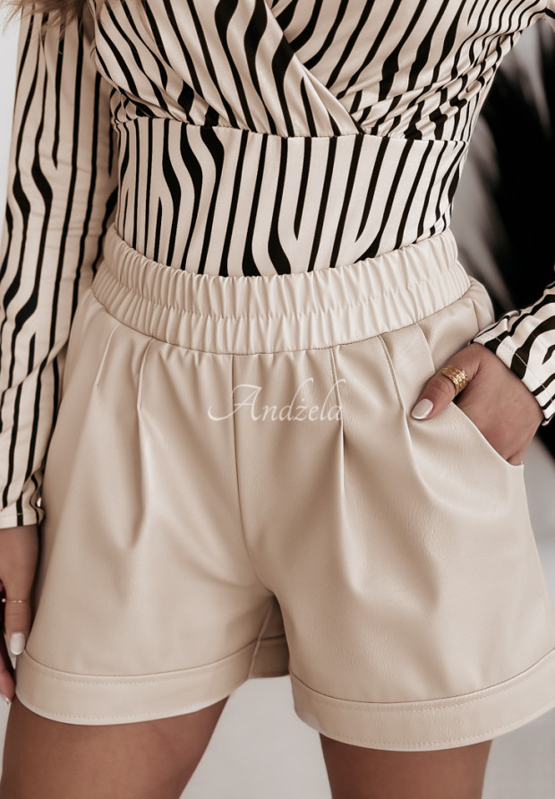 Pantaloni scurți din imitație de piele Affectional