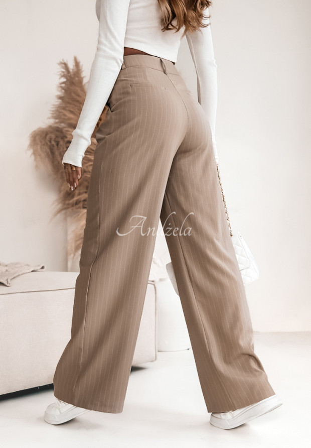Pantaloni eleganți wide leg Viserys model în dungi