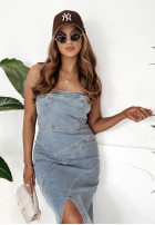 din denim Rochie z rozcięciem Just A Reminder jasnoniebieska