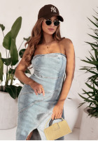 din denim Rochie z rozcięciem Just A Reminder jasnoniebieska