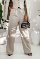 Eleganckie Pantaloni wide leg All The Events gri