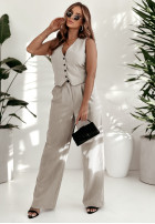 Eleganckie Pantaloni wide leg All The Events gri