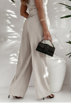 Eleganckie Pantaloni wide leg All The Events gri