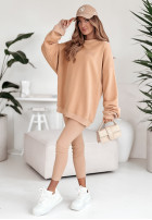 Hanorac oversize z haftem I Am Limited Edition II camel