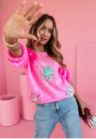 Pulover oversize w kwiaty Daisy Daze roz