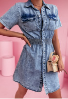 Rochie din denim Vinello albastră