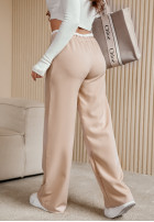 Eleganckie Pantaloni wide leg Path To Success bej