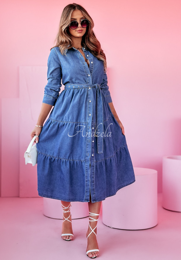 Rochie midi din denim Right After You
