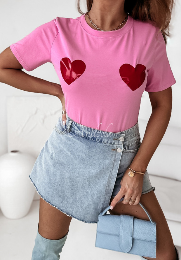 Tricou cu imprimeu Two Hearts Together