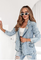 din denim Sacou Azure Sky jasnoniebieska