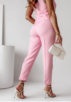 Elegancki Compleu Vestă i Pantaloni Tried So Hard roz pudră