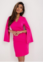 Rochie z szerokimi rękawami Cocomore Temptation Trends fucsia