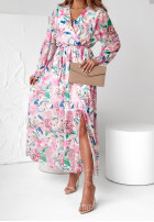 Kwiecista Rochie Blossom Breeze różowo-albastră