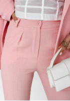 Eleganckie spodnie Pantaloni de tip țigaretă What She Became roz