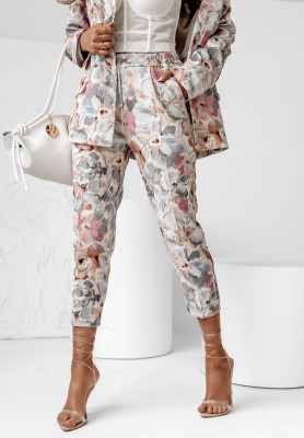 Pantaloni cu imprimeu Bloom Burst gri