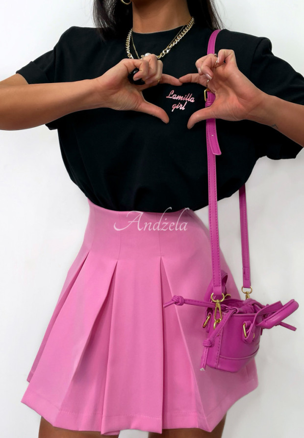 Fustă-pantalon mini La Milla Casa De Moda model plisat