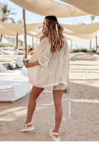 Ażurowy Cardigan Seaside Elegance bej