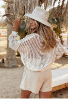 Ażurowy Pulover Seaside Elegance bej