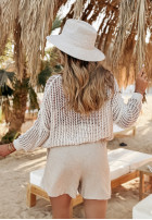 Ażurowy Pulover Seaside Elegance bej