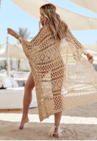 Długa ozdobnie pleciona narzutka plażowa boho Waves Of Wonder auriu