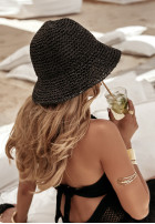 Pleciony Pălărie Shoreline Straw negru