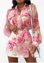 Kwieciste spódnico-spodenki La Milla Peony Blessings roz pudră