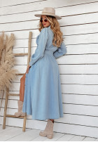 din denim Rochie maxi Start Your Day jasnoniebieska