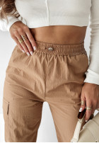 din material textil Pantaloni cargo Fully Realized camel