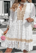 Koronkowa Rochie boho Made For Sunny Days albă