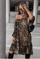 Rochie oversize Cute But Dangerous cu model tip panteră