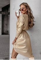 Rochie z paskiem Golden Twilight auriu