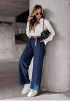 din denim Pantaloni wide leg Nice Meeting bluemarin