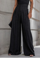 Plisowane Pantaloni wide leg Cocomore Such A Classic gri închis