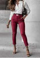 din material textil Pantaloni Pretty On Point burgundowe