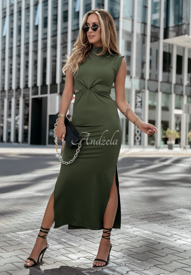 Rochie maxi cu fantă The Only Beauty