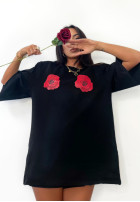 Tricou z nadrukiem La Milla Roselle negru