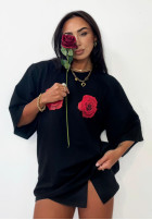 Tricou z nadrukiem La Milla Roselle negru