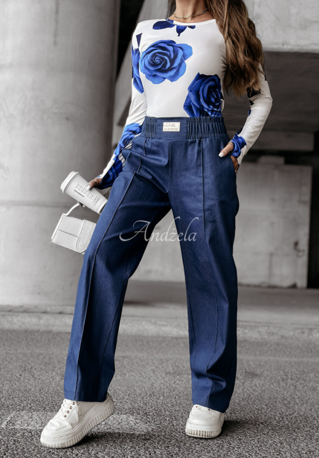 Blugi wide leg din denim Real Success