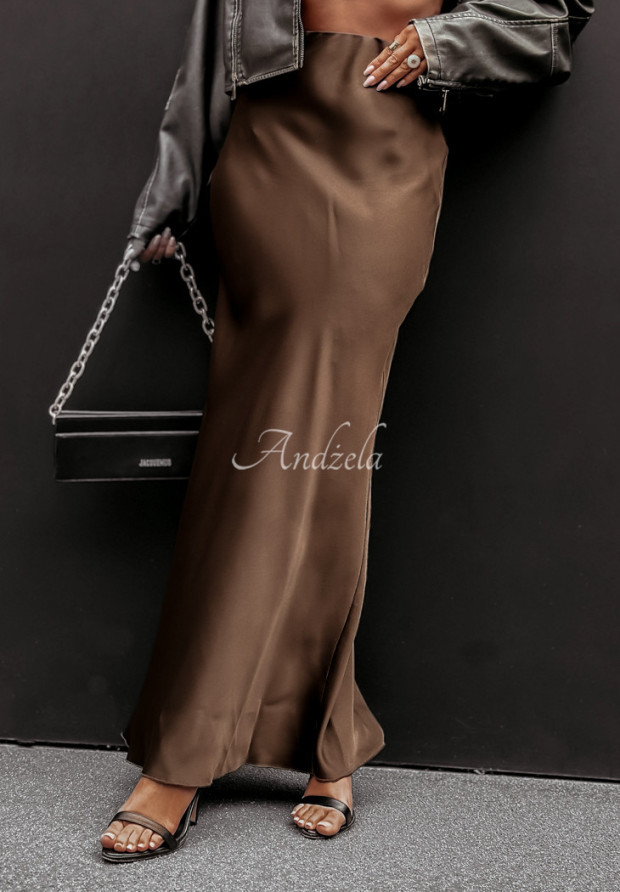 Fustă maxi din satin Seductive Silks