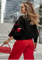 Krótki Cardigan z truskawkami Strawberry negru